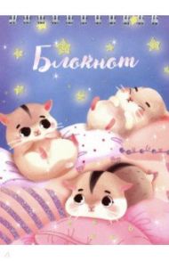 Блокнот "Милые хомячки" (80 листов, А6, клетка, гребень) (49840)