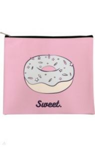 Папка для тетрадей "Sweet" (А5+, иск. кожа, на молнии) (N1638)