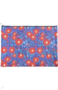 Папка для тетрадей на молнии "Retro flowers" (А4+, искусственная кожа) (N1641)