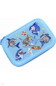 Пенал с откидной планкой "FUNNY SHARKS" (M-9497)