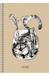 Тетрадь для конспектов "Котик" (96 листов, А4, клетка, спираль) (ТСЛ4964552)
