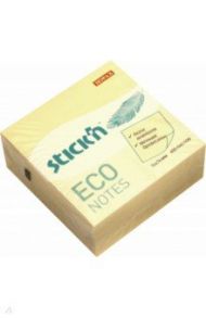 Блок для записей самоклеящийся "ECO" (400 листов, 76x76 мм, пастель желтый) (21799)