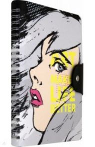 Ежедневник недатированный, 96 листов, А5, Comics, мягкий, (AZ907/black)
