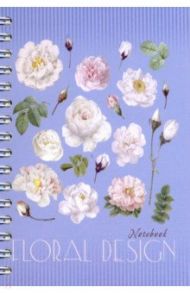 Записная книжка 100 листов, А6, гребень, Цветочный дизайн (С0592-102)