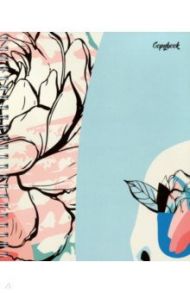 Тетрадь общая "Цветы (графика)" (48 листов, А5, клетка, гребень) (ТС2Л486259)