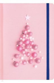 Блокнот "Pink Christmas tree", А5, клетка, 96 листов, с резинкой