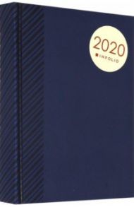 Ежедневник датированный на 2020 год, 176 листов, А6, Velure (AZ864/blue)
