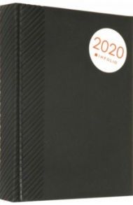 Ежедневник датированный на 2020 год, 176 листов, А6, Velure (AZ864/black)