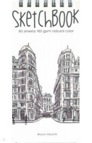 Sketchbook 80 листов, 105х220 мм, гребень,6 видов (1-553/04)