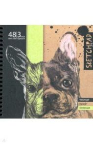 Скетчпад 48 листов, 195х195 мм, гребень "ЖИВОТНЫЕ 1" (51499)