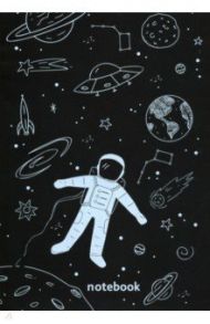 Блокнот "Космонавт" (А5, 32 листа, черные страницы)