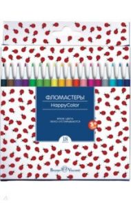 Фломастеры 18 цветов "HAPPYCOLOR" 4 вида (32-0025)