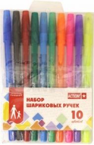 Набор ручек шариковых 10 цвето (ABP1004)