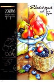 Скетчпад "Фрукты" (56 листов, А5, 4 вида бумаги) (49088)