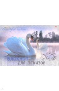 Блокнот для эскизов, 16 листов, А4, ПРЕКРАСНЫЕ ЛЕБЕДИ-2 (16-2435)