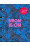 Тетрадь 120 листов, кольцевой механизм "Neon tropics" перевертыш (N1820)
