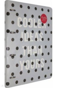 Тетрадь общая на кольцах "Dots. Серый" (120 листов, А4, клетка) (N1824)