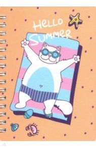Блокнот 80 листов, 10*14 см, спираль "Hello summer, пляж" (N1947)
