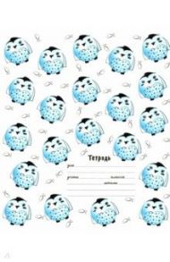 Тетрадь 12 листов, клетка, ЗВЕРЯТА-КОЛОБКИ, 5 видов (51946)