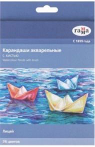 Карандаши акварельные "Лицей" (36 цветов + кисть) (221118_05)