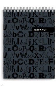 Блокнот "Серая фактура" (120 листов, А6, клетка, гребень) (52209)