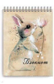 Блокнот "Кролик" (120 листов, А6, клетка, гребень) (52223)