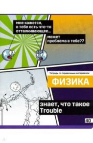 Тетрадь предметная "Poker face. Физика" (40 листов, А5, клетка) (ТП5ск40_вл 8073)
