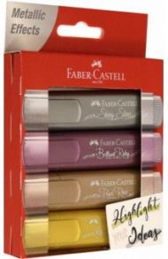 Текстовыделители 4 цвета Faber-Castell "TL 46" металлик (154640)