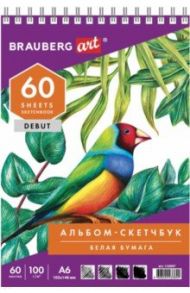 Скетчбук А6, 60 листов, 100г/м2 (110997)