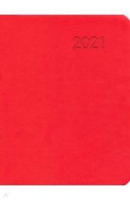 Ежедневник датированный на 2021 год 176 листов, А6 "Paragph. Красный" (ЕКП62117611)