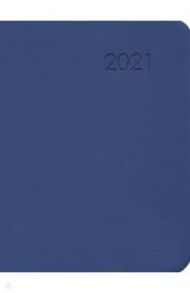 Ежедневник датированный на 2021 год (176 листов, А6), Paragraph. Синий (ЕКП62117609)