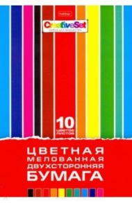 Бумага цв.мел.двух.10л,10цв,Creat.Set,10Бц4м_07263