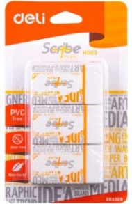 Ластик Scribe Plus 3 штуки в блистере (EH00311)