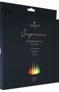 Карандаши цветные, трехгранные "Superior", 24 цвета (LXCPPD24-SP)