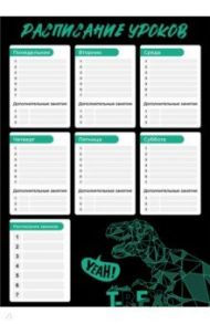 Расписание уроков многоразовое А3, ДИНОЗАВР (56935)