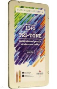 Карандаши многоцветные "TRI-TONE", 12 штук (3442)