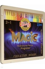 Карандаши цельнографитные в лаке "PROGRESSO MAGIC", 24 штуки (8774)