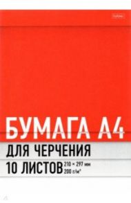 Бумага для черчения (10 листов, А4), Красная (10Бч4A_26092)