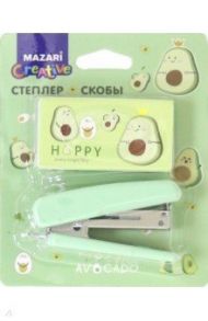 Набор "JOYFUL AVOCADO": степлер № 10 и скобы (500 шт.) (M-3430)