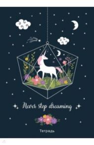 Тетрадь Never stop dreaming!, 48 листов, клетка, А5