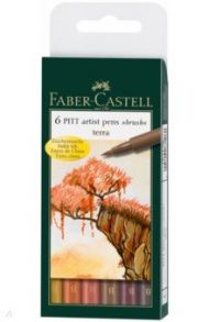 Набор капиллярных ручек Pitt Artist Pen Brush Terraс, 6 штук