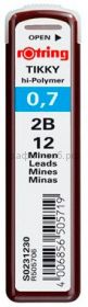 Грифели 0.7мм 2B Rotring S0231230