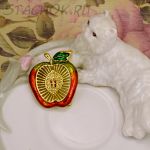 Брошь "Яблочко" (Danecraft США)