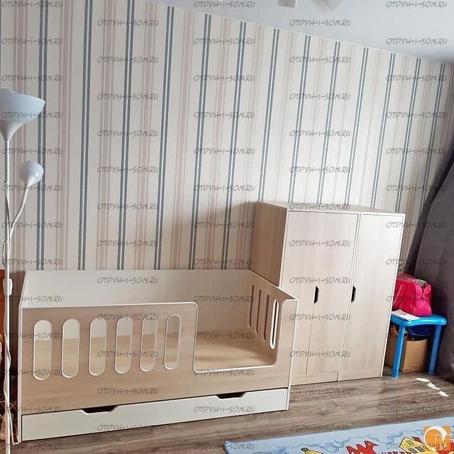 Кровать Сказка ДС-10/2 с высокими бортами, без ящика цветная