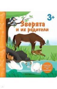 Зверята и их родители. Книга с секретными картинками