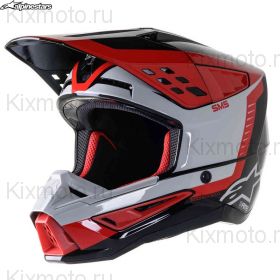 Шлем Alpinestars SM5 Beam, Черно-красная