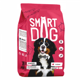 Smart Dog сухой корм для взрослых собак крупных пород, с ягненком, 18 кг