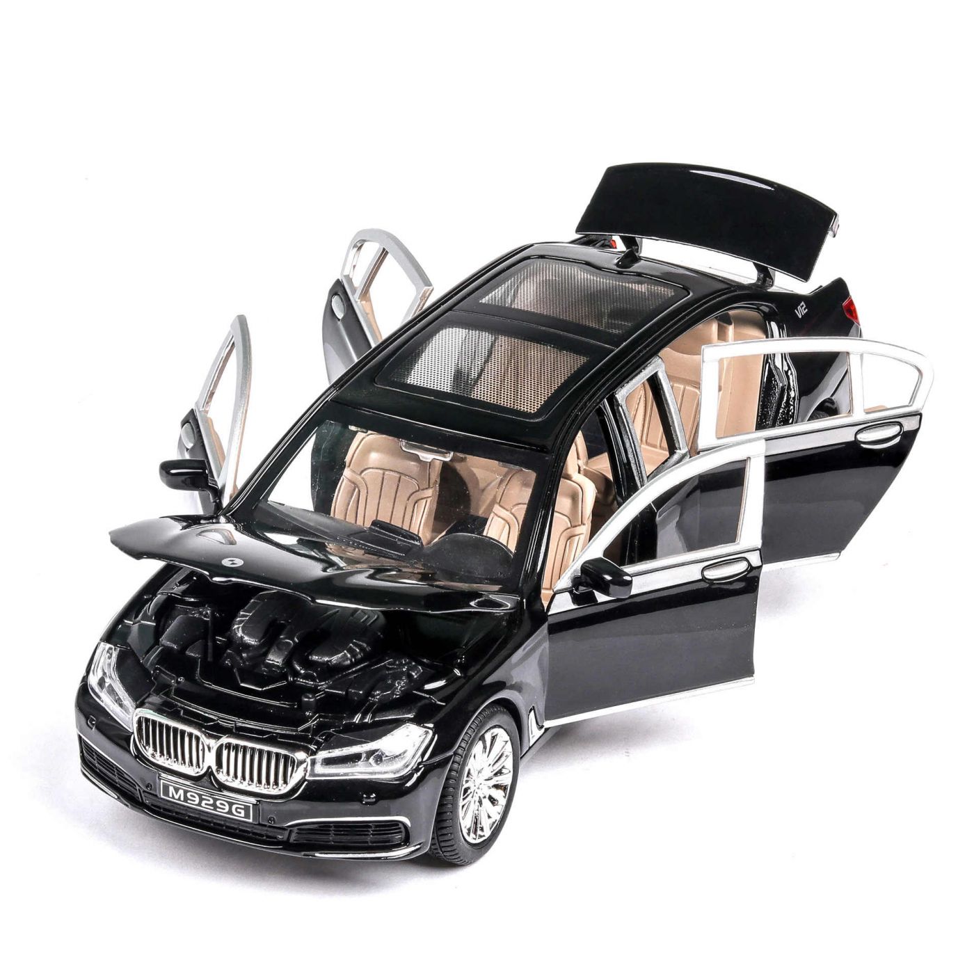 Металлическая модель BMW 760L 1:24. свет, звук M929G