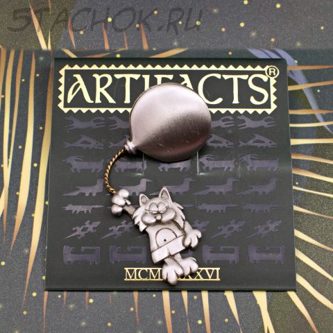 Брошь "Котик на воздушном шарике" (JJ США)