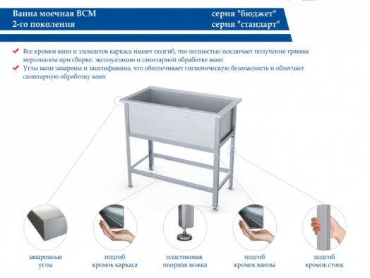 ВАННА ВСМ-Б-1.910.430-02 (ВМ-1/430/1010)
